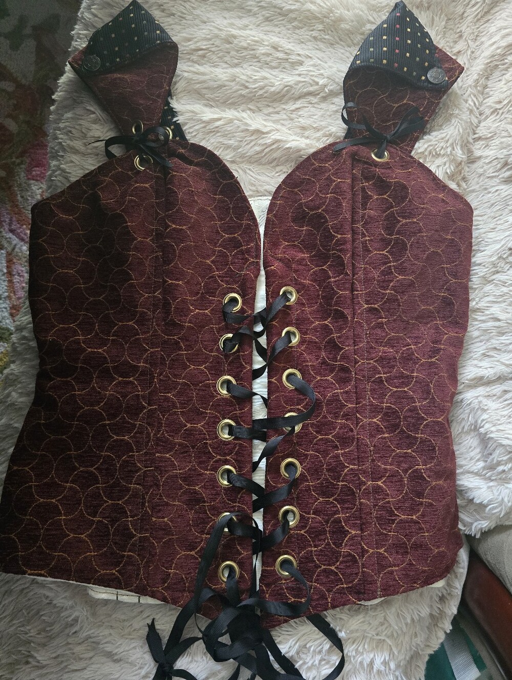 Damsel In This Dress Overbust Corset With Collar